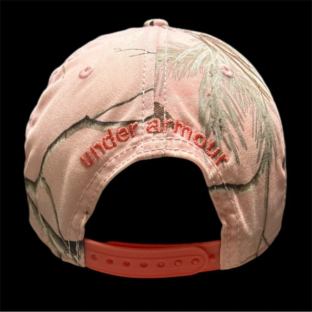 Under Armour Women’s Pink Camo‎ Hat Adjustable Snapback Cap Realtree EUC